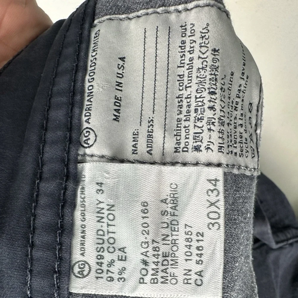 AG‎ Adriano Goldschmied The Protege Relaxed Jeans Mens Fits 30x30 Blue Straight